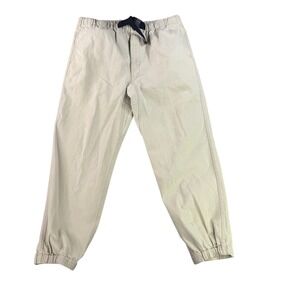 Vintage Early Winters Climbing Pants Mens L Khaki Canvas Belted Jogger Gorpcore